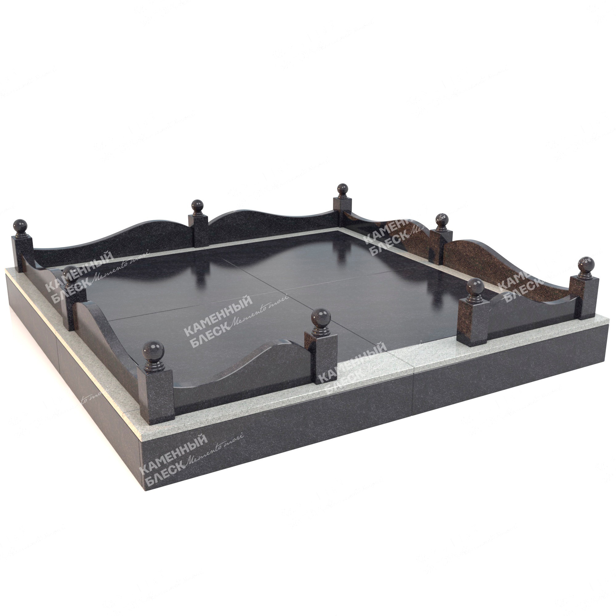 Гранитная ограда ОГ-6